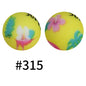 19mm Silicone Beads Printed Animal Pattern 50pcs