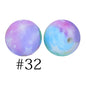 Round Printed Silicone Beads 32