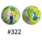 19mm Silicone Beads Printed Animal Pattern 50pcs