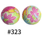 15mm Printed Silicone Beads 50pcs Color #1-#350