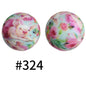 15mm Printed Silicone Beads 50pcs Color #1-#350