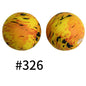 15mm Printed Silicone Beads 50pcs Color #1-#350