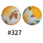 15mm Printed Silicone Beads 50pcs Color #1-#350