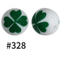 19mm Silicone Beads Printed Animal Pattern 50pcs