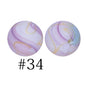 Round Printed Silicone Beads 34