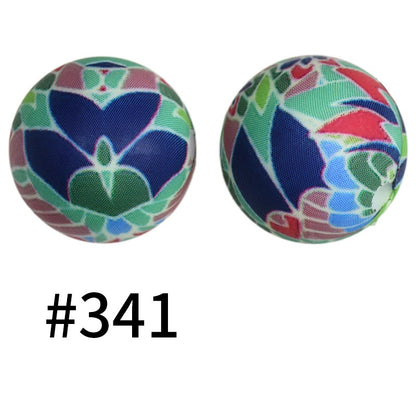 19mm Silicone Beads Printed Animal Pattern 50pcs