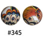 19mm Silicone Beads Printed Animal Pattern 50pcs