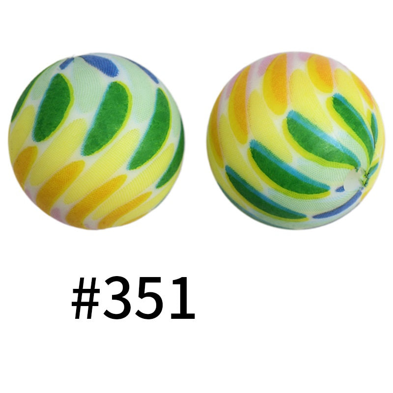 15mm Printed Silicone Beads Color 50pcs #351-#553