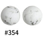 15mm Printed Silicone Beads Color 50pcs #351-#553