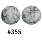 15mm Printed Silicone Beads Color 50pcs #351-#553