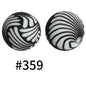 15mm Printed Silicone Beads Color 50pcs #351-#553
