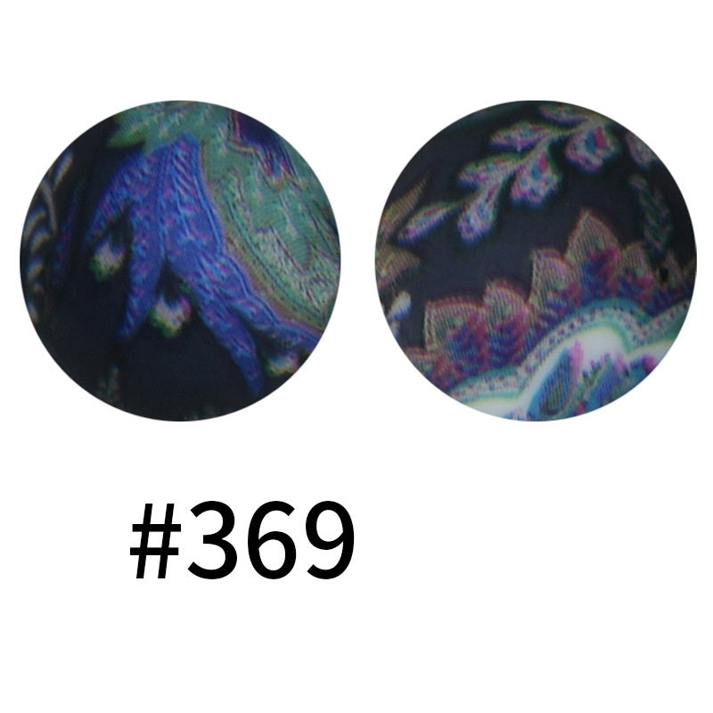 15mm Printed Silicone Beads Color 50pcs #351-#553