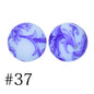 Round Printed Silicone Beads 37