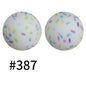 15mm Printed Silicone Beads Color 50pcs #351-#553