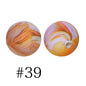 Round Printed Silicone Beads 39