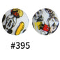 15mm Printed Silicone Beads Color 50pcs #351-#553