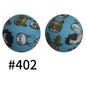 15mm Printed Silicone Beads Color 50pcs #351-#553