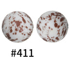 Round Printed Silicone Beads 411