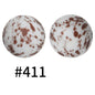 Round Printed Silicone Beads 411