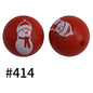15mm Printed Silicone Beads Color 50pcs #351-#553