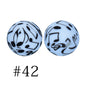 Round Printed Silicone Beads 42