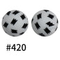15mm Printed Silicone Beads Color 50pcs #351-#553