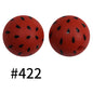 15mm Printed Silicone Beads Color 50pcs #351-#553