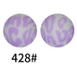 15mm Printed Silicone Beads Color 50pcs #351-#553