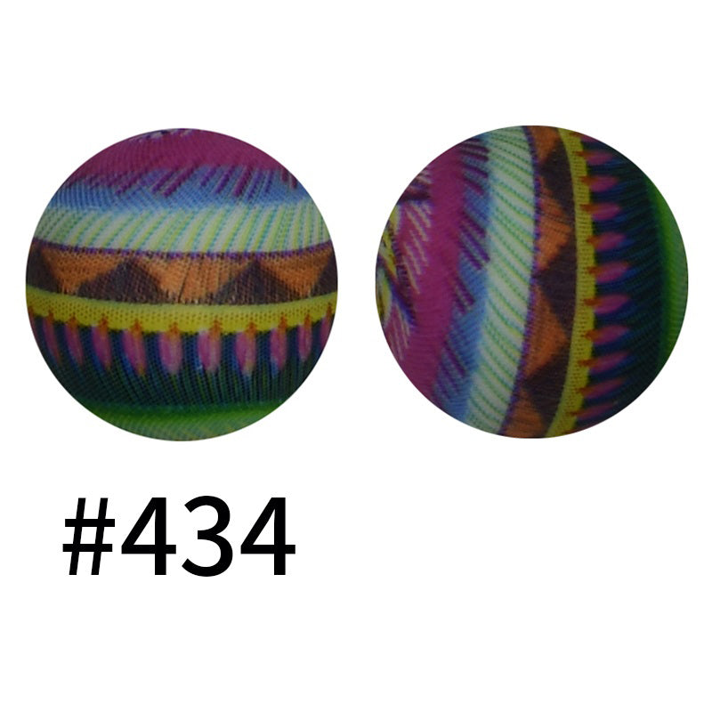 15mm Printed Silicone Beads Color 50pcs #351-#553