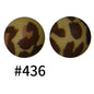 15mm Printed Silicone Beads Color 50pcs #351-#553