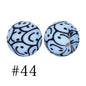 Round Printed Silicone Beads 44