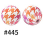 15mm Printed Silicone Beads Color 50pcs #351-#553