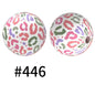 15mm Printed Silicone Beads Color 50pcs #351-#553