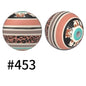 15mm Printed Silicone Beads Color 50pcs #351-#553