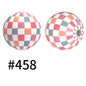15mm Printed Silicone Beads Color 50pcs #351-#553