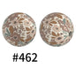 15mm Printed Silicone Beads Color 50pcs #351-#553