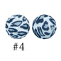 Round Printed Silicone Beads 4