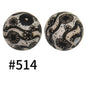 15mm Printed Silicone Beads Color 50pcs #351-#553