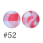Round Printed Silicone Beads 52