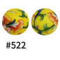 15mm Printed Silicone Beads Color 50pcs #351-#553