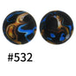 15mm Printed Silicone Beads Color 50pcs #351-#553