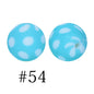 Round Printed Silicone Beads 54