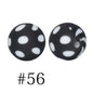 Round Printed Silicone Beads 56