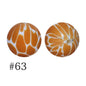 Round Printed Silicone Beads 63