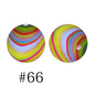 Round Printed Silicone Beads 66
