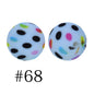 Round Printed Silicone Beads 68