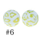Round Printed Silicone Beads 6