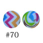 Round Printed Silicone Beads 70