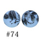 Round Printed Silicone Beads 74