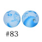 Round Printed Silicone Beads 83